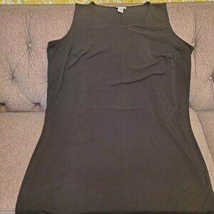 Catherines Plus Black Sleeveless A-line Textured Midi Dress 3X,26/28W